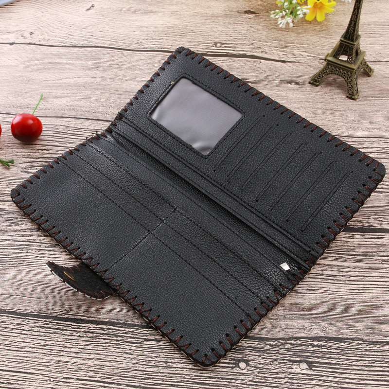  upgraded version of hand - made wallet lady leather cabinet wallet ethnic style hand - made wallet can be customized bag 