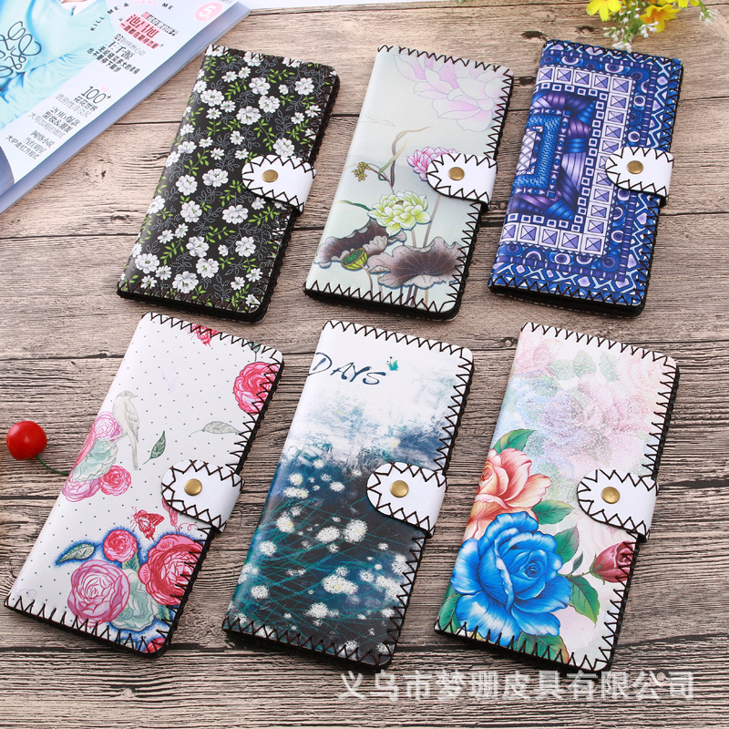  upgraded version of hand - made wallet lady leather cabinet wallet ethnic style hand - made wallet can be customized bag 