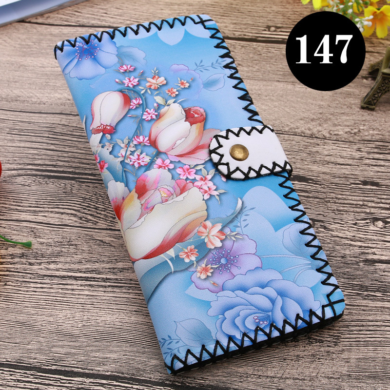  upgraded version of hand - made wallet lady leather cabinet wallet ethnic style hand - made wallet can be customized bag 