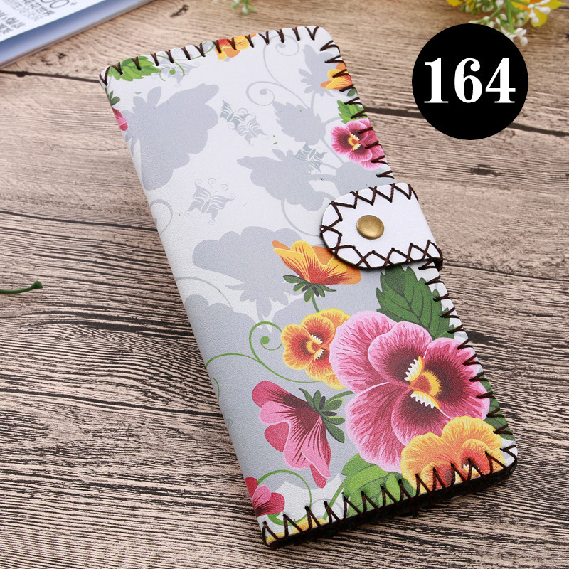  upgraded version of hand - made wallet lady leather cabinet wallet ethnic style hand - made wallet can be customized bag 