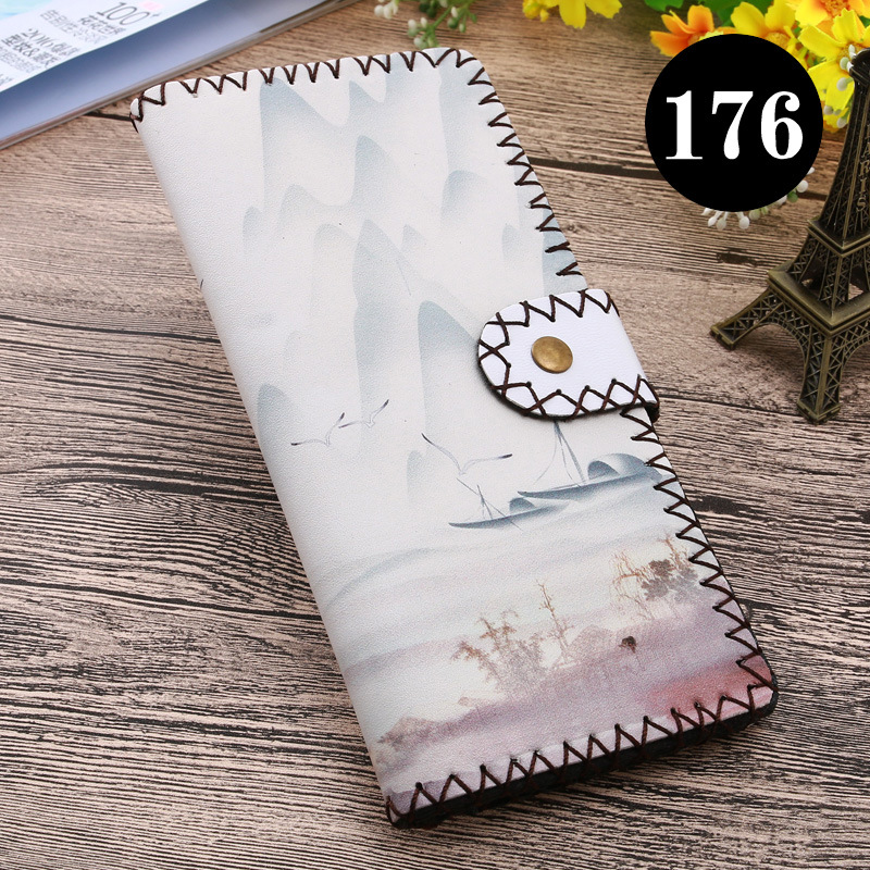  upgraded version of hand - made wallet lady leather cabinet wallet ethnic style hand - made wallet can be customized bag 