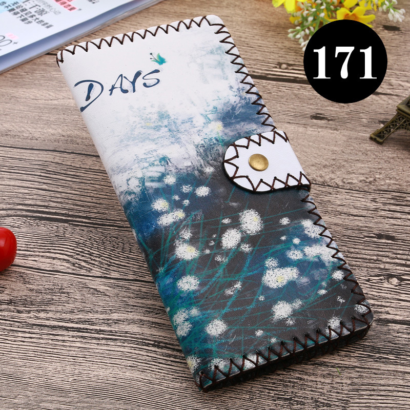  upgraded version of hand - made wallet lady leather cabinet wallet ethnic style hand - made wallet can be customized bag 