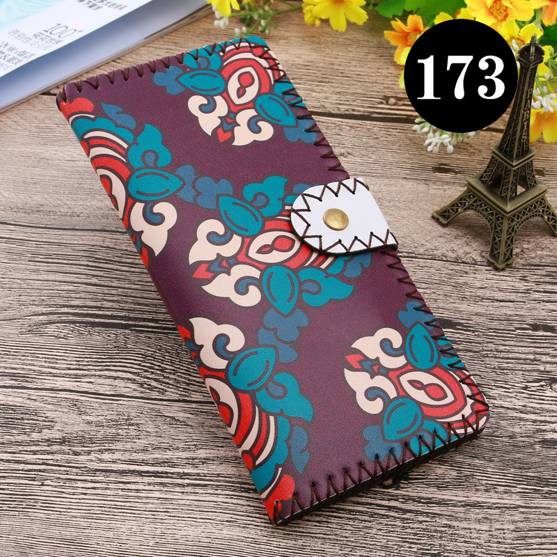  upgraded version of hand - made wallet lady leather cabinet wallet ethnic style hand - made wallet can be customized bag 