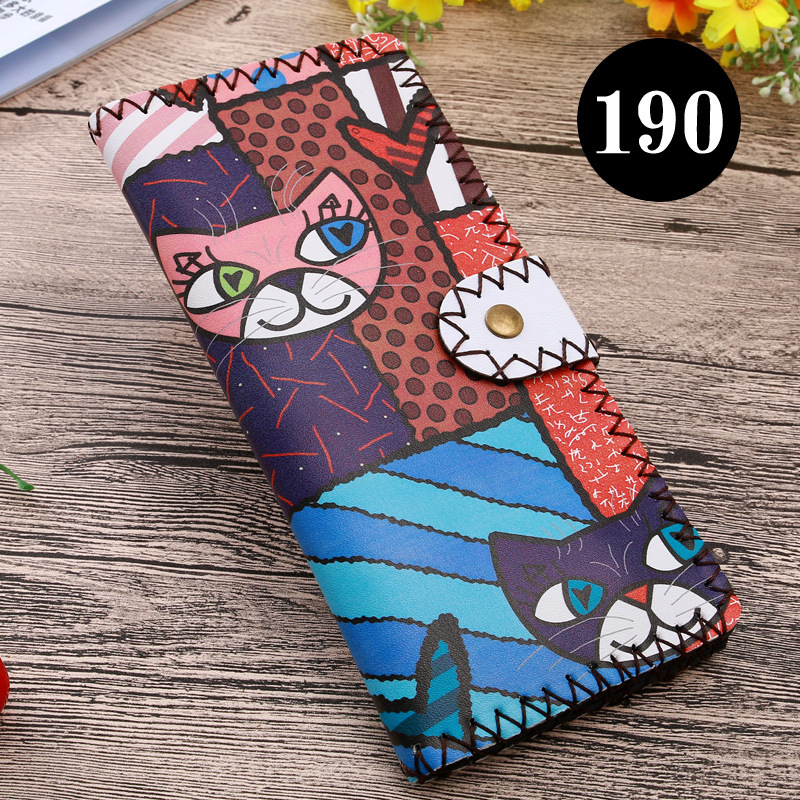  upgraded version of hand - made wallet lady leather cabinet wallet ethnic style hand - made wallet can be customized bag 