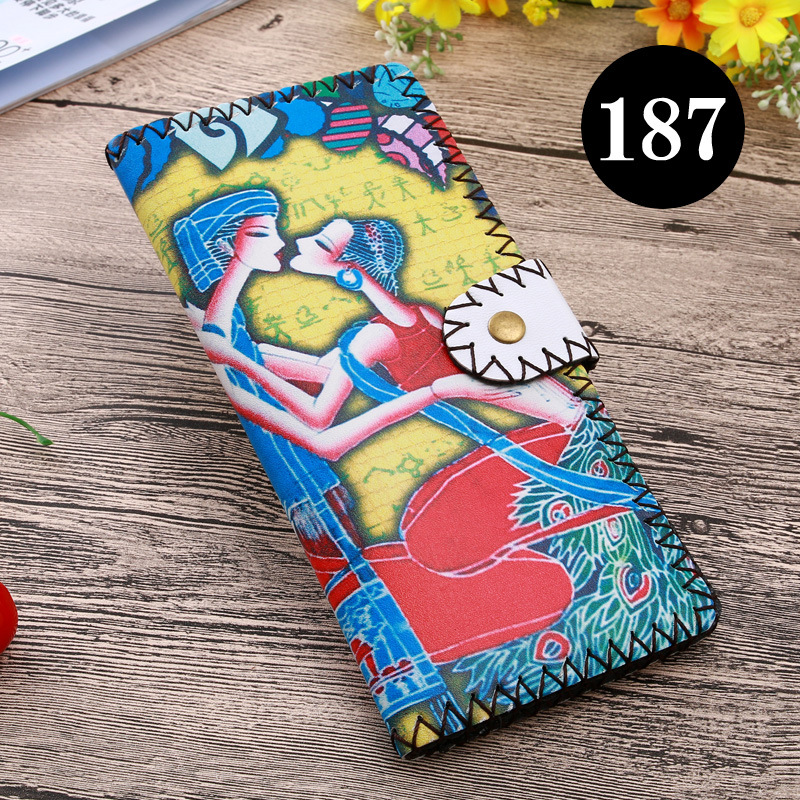 upgraded version of hand - made wallet lady leather cabinet wallet ethnic style hand - made wallet can be customized bag 