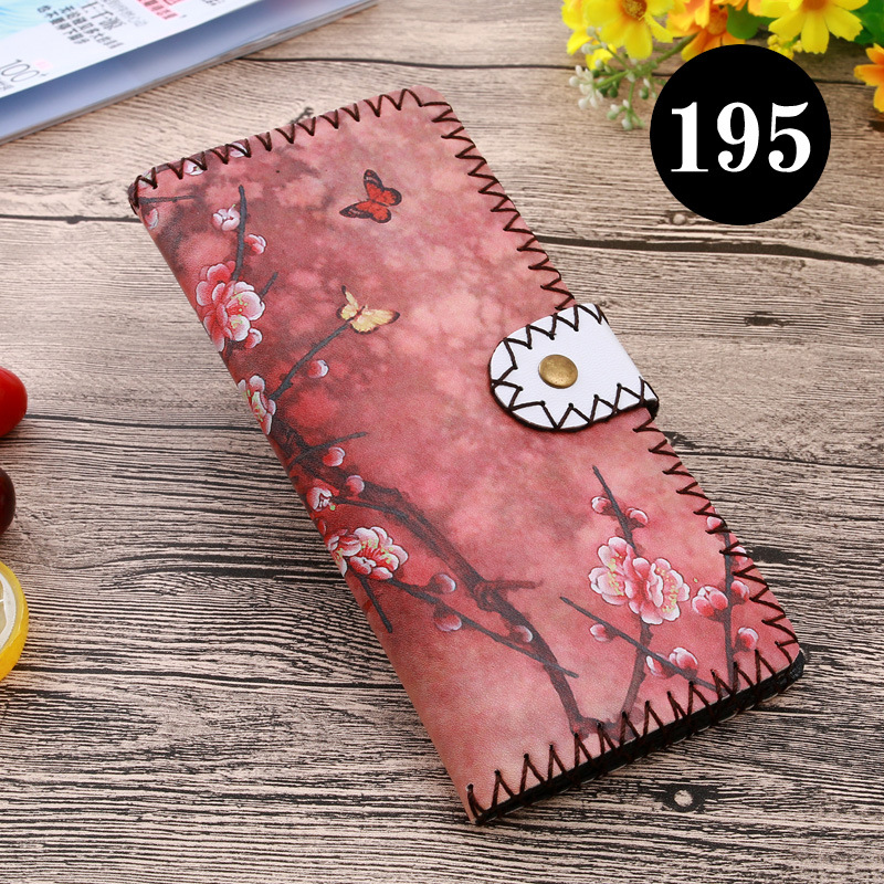  upgraded version of hand - made wallet lady leather cabinet wallet ethnic style hand - made wallet can be customized bag 