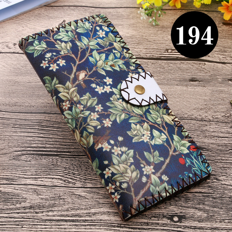  upgraded version of hand - made wallet lady leather cabinet wallet ethnic style hand - made wallet can be customized bag 