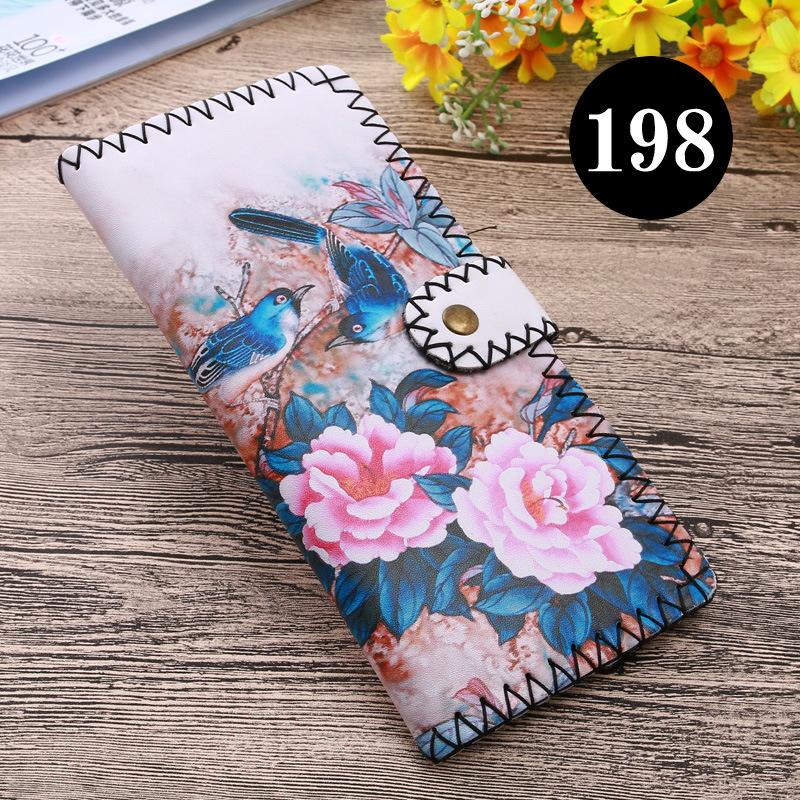  upgraded version of hand - made wallet lady leather cabinet wallet ethnic style hand - made wallet can be customized bag 