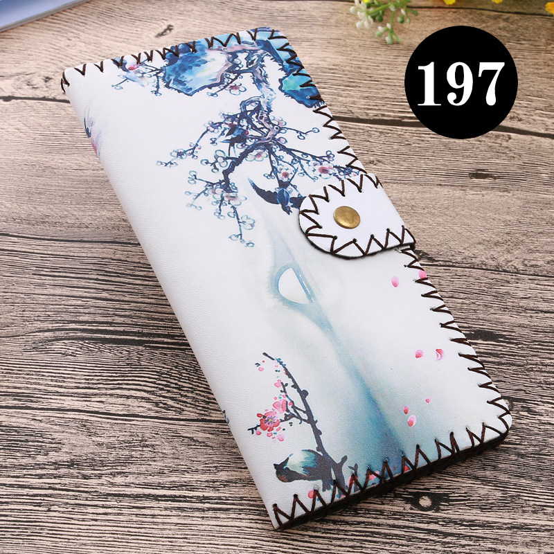  upgraded version of hand - made wallet lady leather cabinet wallet ethnic style hand - made wallet can be customized bag 