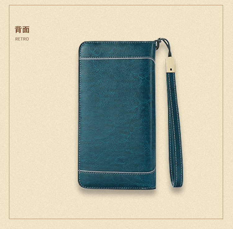 New Style Oil Wax Cowhide Women's Large Capacity Leather Wallet Long Women's Large Wallet One Product Dropshipping New Style Oil Wax Cowhide Women's Large Capacity Leather Wallet Long Women's Large Wallet One Product Dropshipping