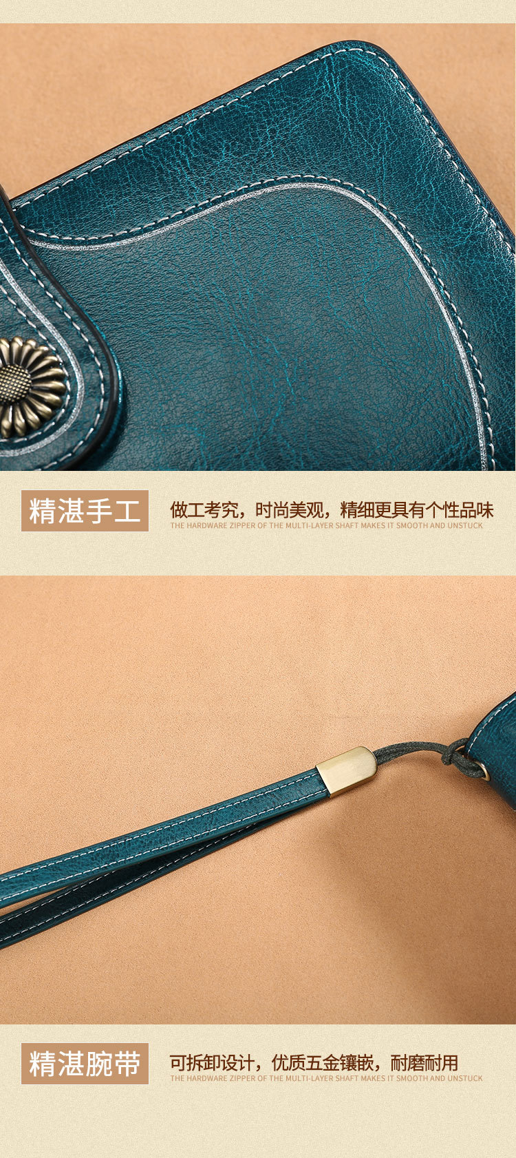 New Style Oil Wax Cowhide Women's Large Capacity Leather Wallet Long Women's Large Wallet One Product Dropshipping New Style Oil Wax Cowhide Women's Large Capacity Leather Wallet Long Women's Large Wallet One Product Dropshipping