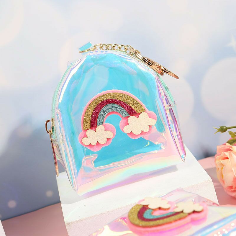 New Cartoon Cute Animal Head Promotional Gift Coin Purse Creative PU Leather Keychain Wallet Storage Bag