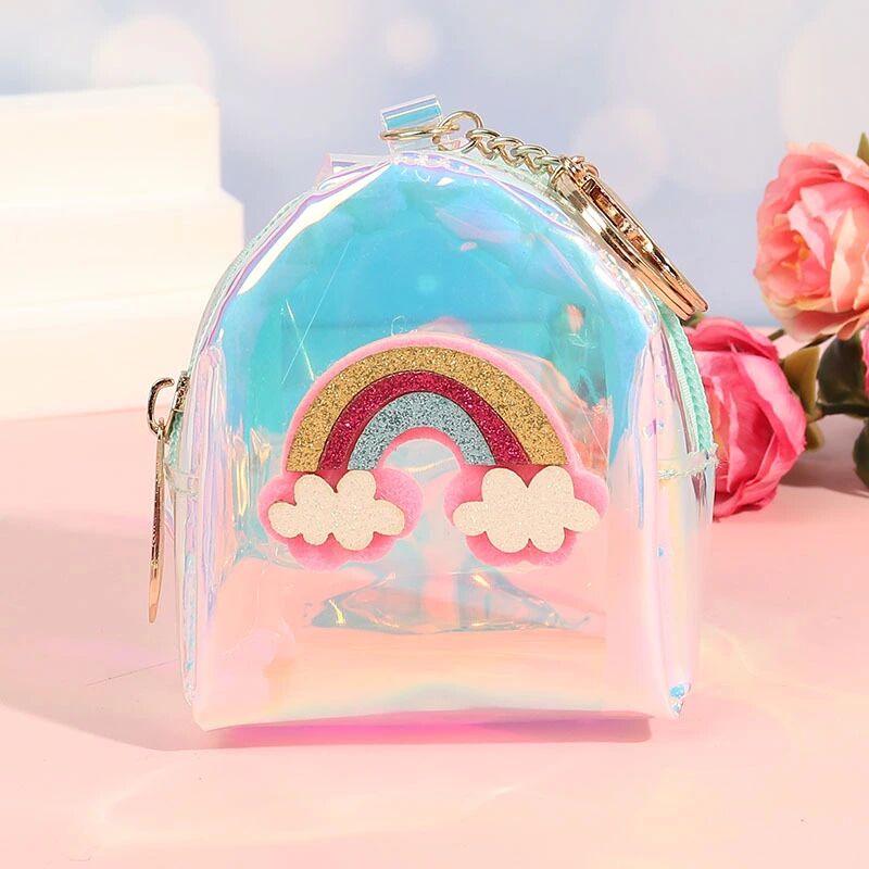 New Cartoon Cute Animal Head Promotional Gift Coin Purse Creative PU Leather Keychain Wallet Storage Bag