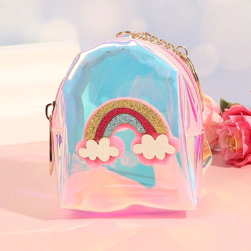 New Cartoon Cute Animal Head Promotional Gift Coin Purse Creative PU Leather Keychain Wallet Storage Bag