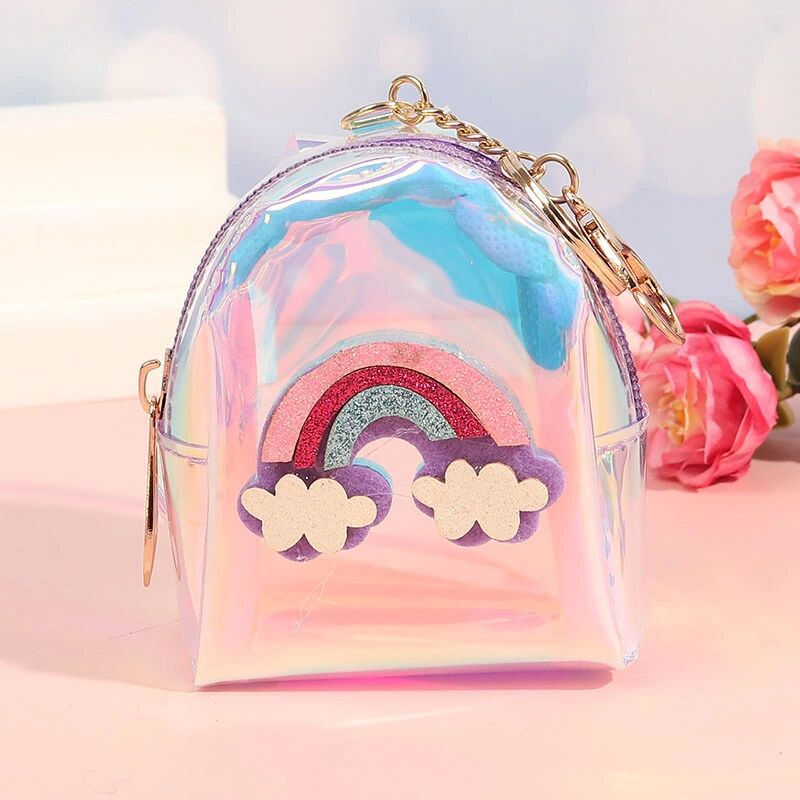 New Cartoon Cute Animal Head Promotional Gift Coin Purse Creative PU Leather Keychain Wallet Storage Bag
