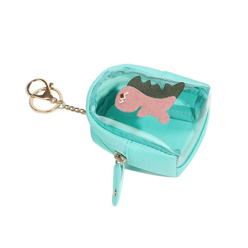 New Cartoon Cute Animal Head Promotional Gift Coin Purse Creative PU Leather Keychain Wallet Storage Bag