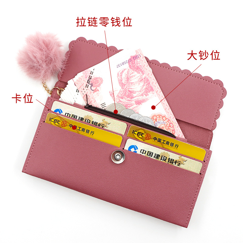 Factory Direct Supply Korean Simple and Sweet Women&#039;s Long Wallet Fashion Wallet Coin Purse Clutch Women&#039;s Long Wallet