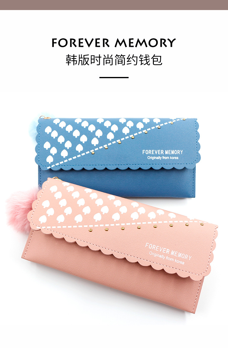 Factory Direct Supply Korean Simple and Sweet Women's Long Wallet Fashion Wallet Coin Purse Clutch Women's Long Wallet Factory Direct Supply Korean Simple and Sweet Women's Long Wallet Fashion Wallet Coin Purse Clutch Women's Long Wallet