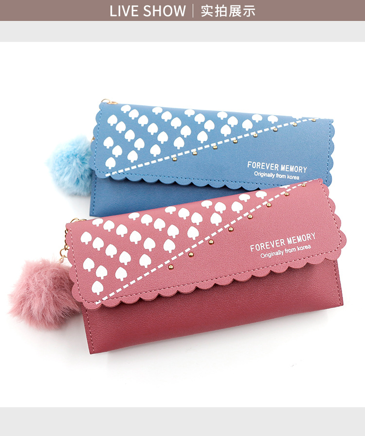 Factory Direct Supply Korean Simple and Sweet Women's Long Wallet Fashion Wallet Coin Purse Clutch Women's Long Wallet Factory Direct Supply Korean Simple and Sweet Women's Long Wallet Fashion Wallet Coin Purse Clutch Women's Long Wallet