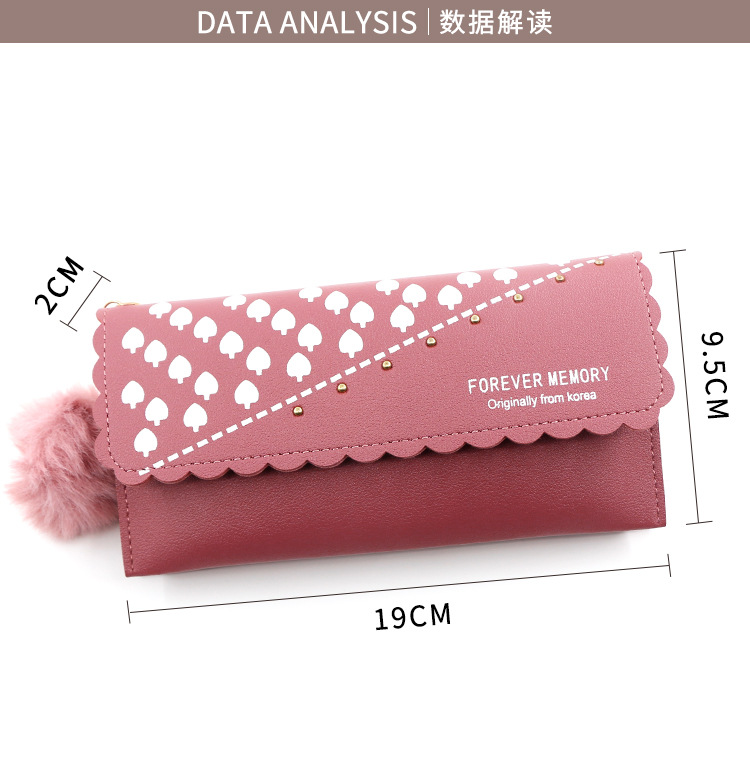 Factory Direct Supply Korean Simple and Sweet Women's Long Wallet Fashion Wallet Coin Purse Clutch Women's Long Wallet Factory Direct Supply Korean Simple and Sweet Women's Long Wallet Fashion Wallet Coin Purse Clutch Women's Long Wallet