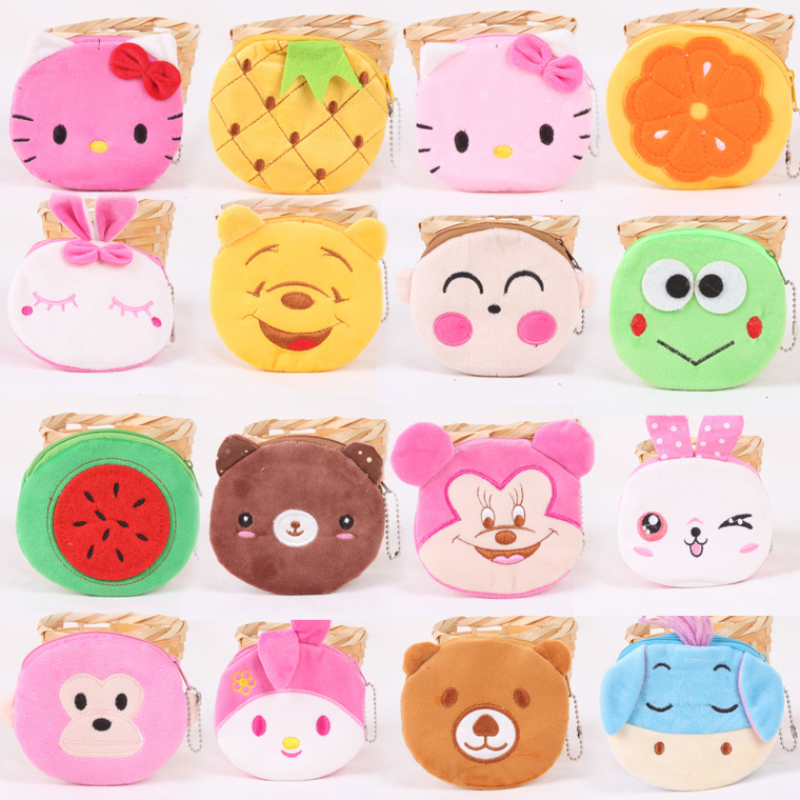 Plush toy cartoon coin purse wallet fashion craft plush package