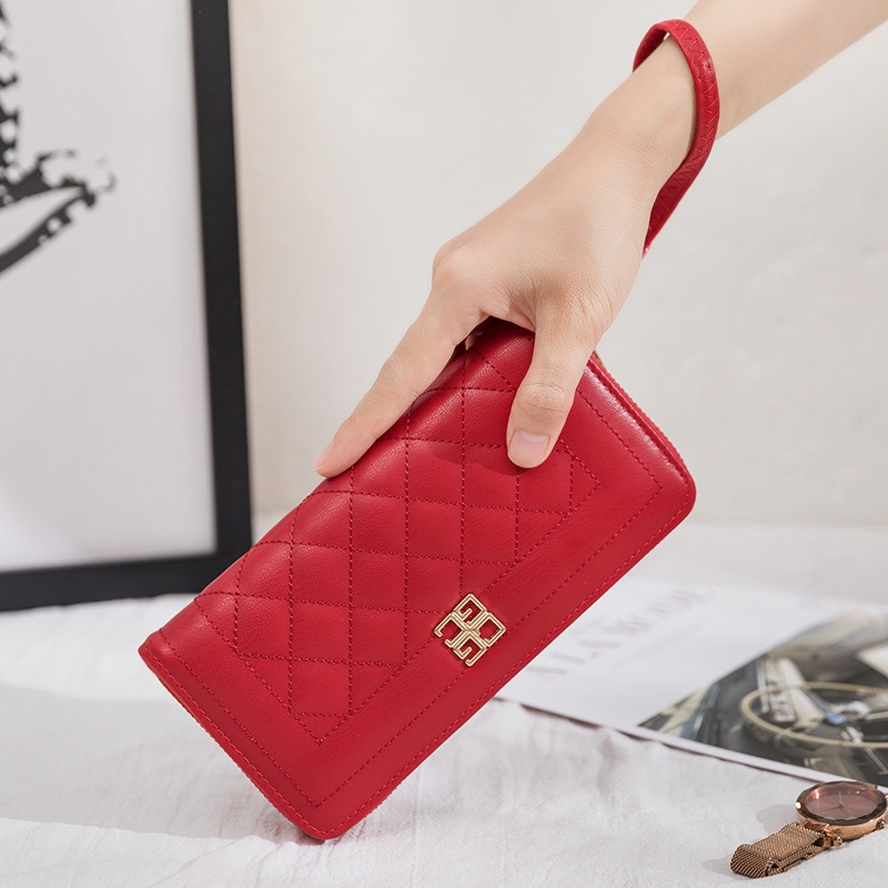 Women&#039;s Bag 2020 New Embroidered Tianzi Hardware Hand-Held Women&#039;s Wallet Fashion Coin Purse Gift Small Bag
