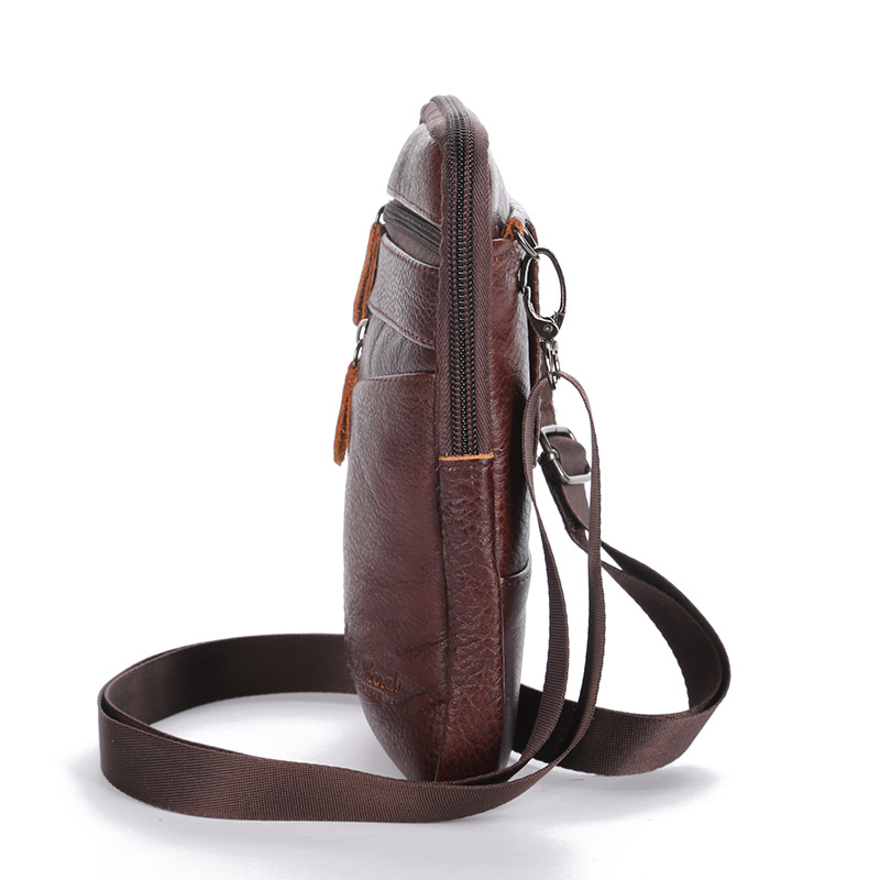 Leather waist men's mobile phone bag Leather belt outdoor sports one-shoulder small bags to do business receive the wholesale wallet manufacturers
