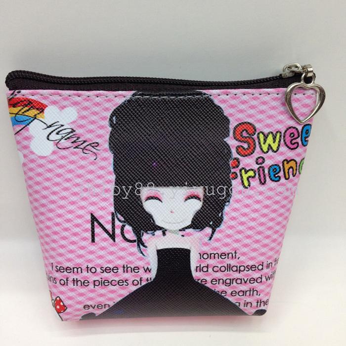 Manufacturers wholesale all kinds of creative PU PVC digital positioning printing beauty pattern zero wallet