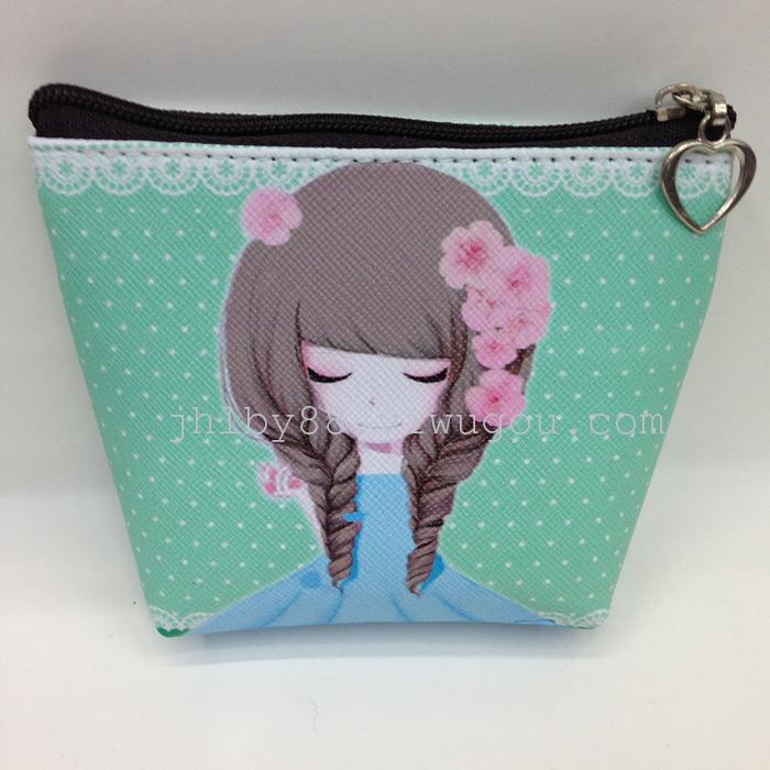 Manufacturers wholesale all kinds of creative PU PVC digital positioning printing beauty pattern zero wallet