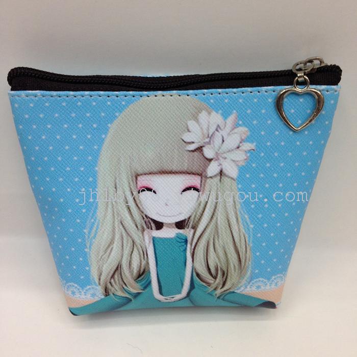 Manufacturers wholesale all kinds of creative PU PVC digital positioning printing beauty pattern zero wallet