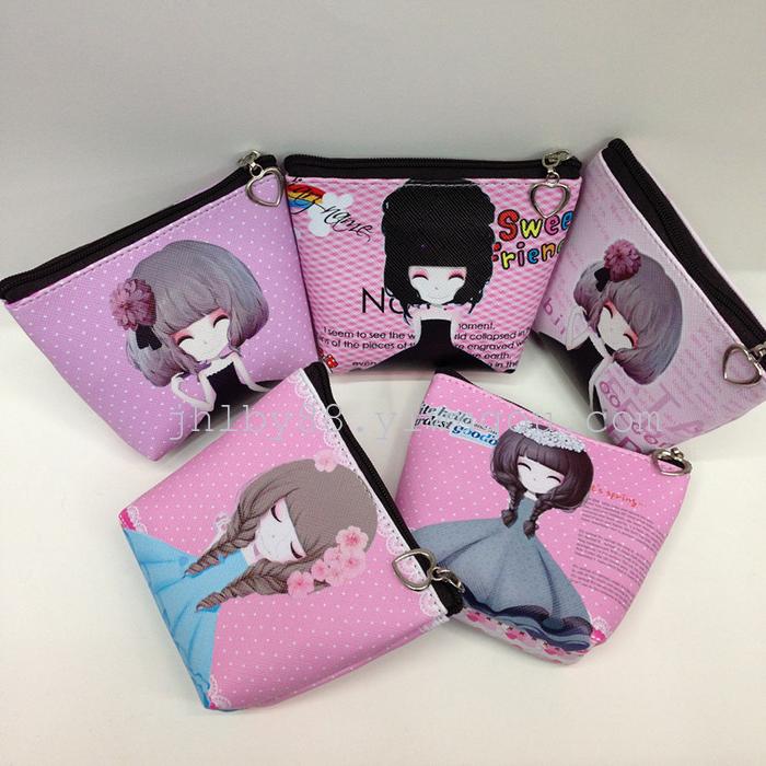 Manufacturers wholesale all kinds of creative PU PVC digital positioning printing beauty pattern zero wallet