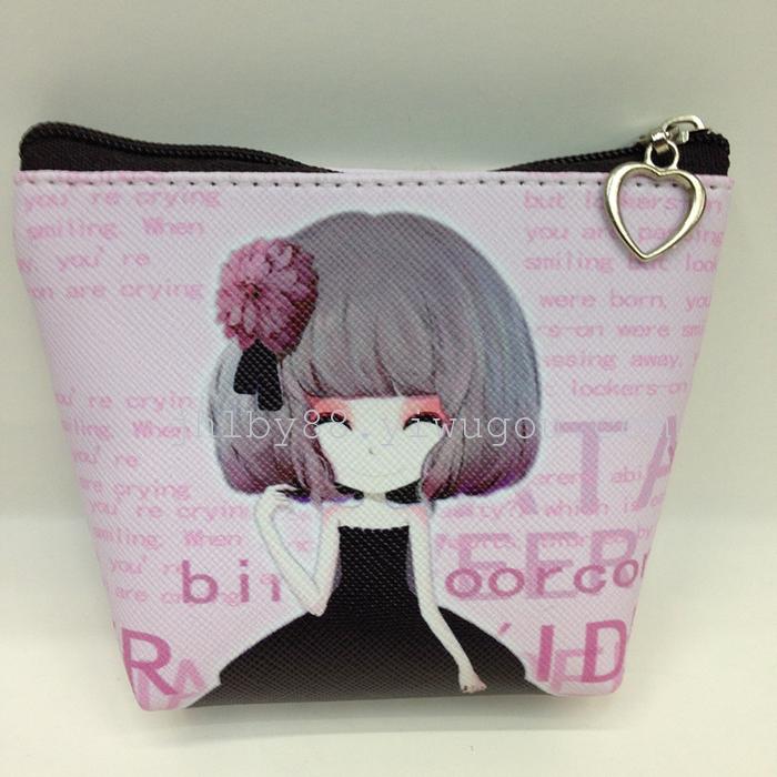 Manufacturers wholesale all kinds of creative PU PVC digital positioning printing beauty pattern zero wallet