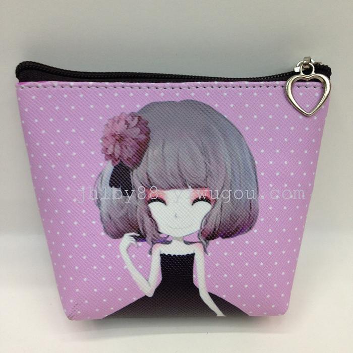 Manufacturers wholesale all kinds of creative PU PVC digital positioning printing beauty pattern zero wallet