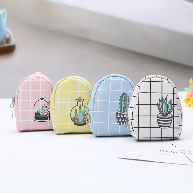 Digital creativity zipper wallet girls cartoon short key bag personality bag fashion accessories