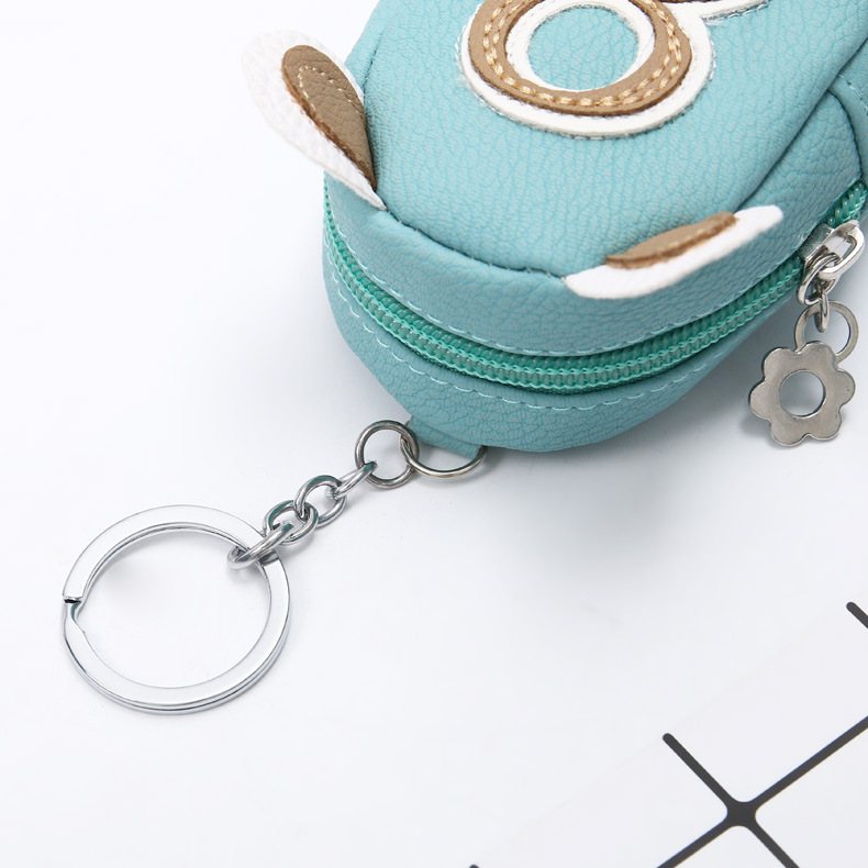 Digital creativity zipper wallet girls cartoon short key bag personality bag fashion accessories