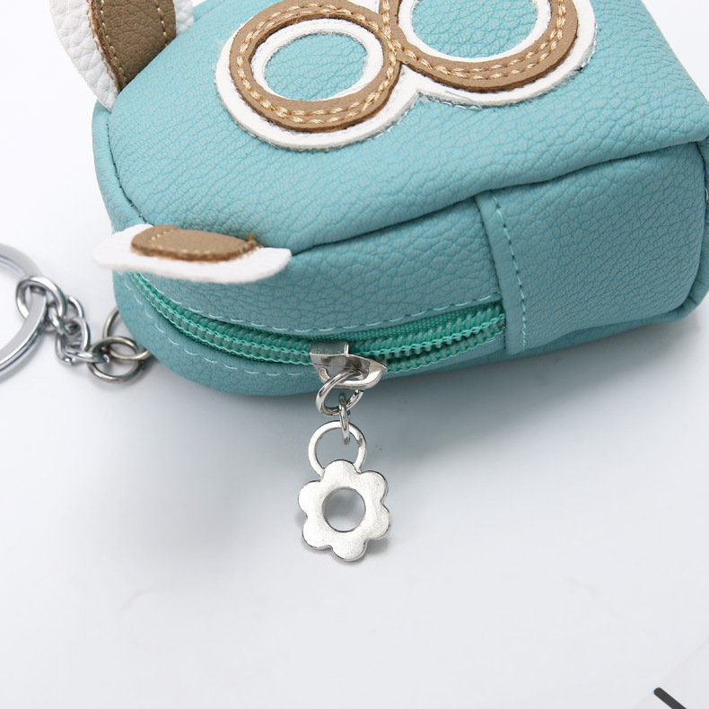 Digital creativity zipper wallet girls cartoon short key bag personality bag fashion accessories