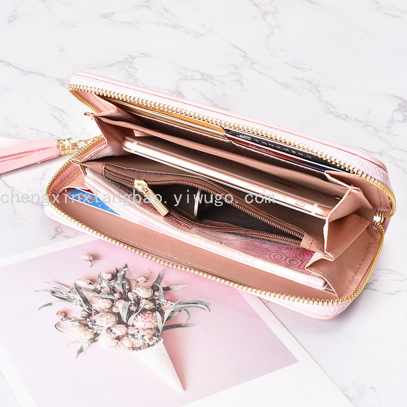 Wallet Single-Pull Bag Women&#039;s Wallet Fashion Women&#039;s Bag Daisy Clutch Multifunctional Mobile Phone Bag Women&#039;s Pu
