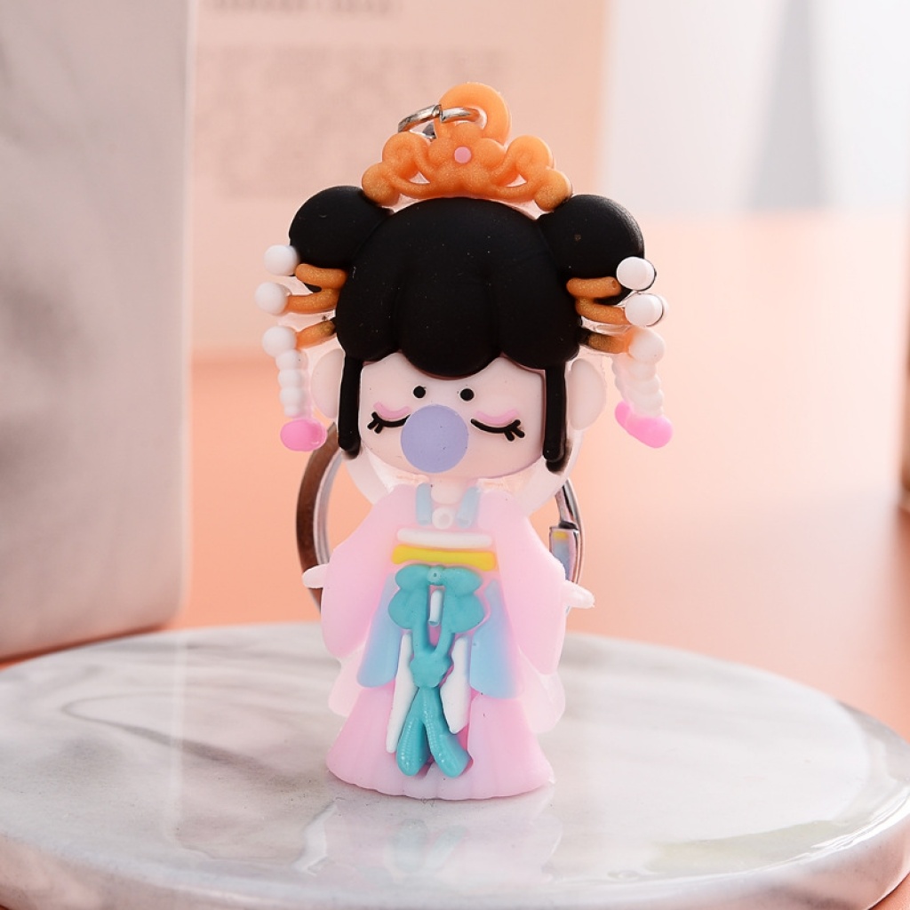 2021 New Cartoon Anime Cute Pendant Creative PVC Flexible Glue Keychain Indoor Decoration Schoolbag Pendant