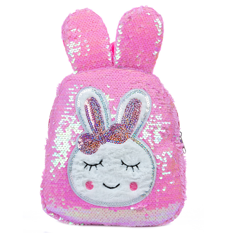 New Hot Sale Sequin Children&#039;s Backpack Cute Cartoon Doll Sequin Small Schoolbag Kindergarten Cartoon Small Backpack