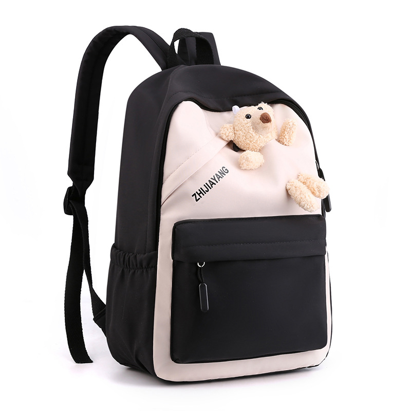 New Backpack Casual Sports Backpack Ins Trendy Junior High School Student Schoolbag Female Korean Cute Bear Large Capacity