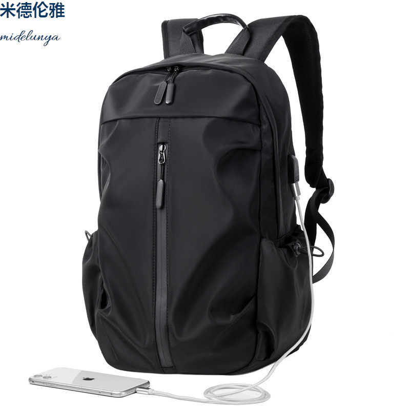 Printed Logo Outdoor Backpack Oxford Cloth Backpack Computer Bag Men&#039;s Business Casual Student Schoolbag Travel Bag