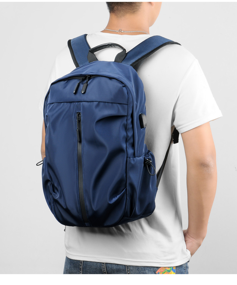 Printed Logo Outdoor Backpack Oxford Cloth Backpack Computer Bag Men's Business Casual Student Schoolbag Travel Bag