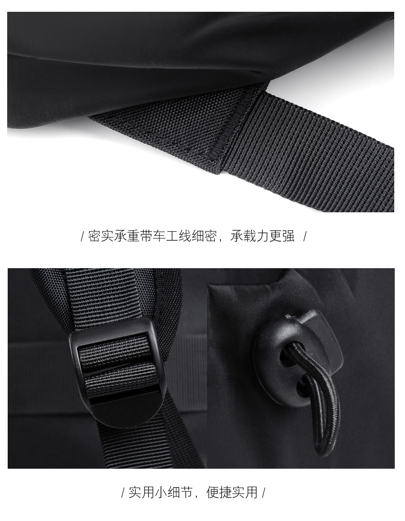 Printed Logo Outdoor Backpack Oxford Cloth Backpack Computer Bag Men's Business Casual Student Schoolbag Travel Bag