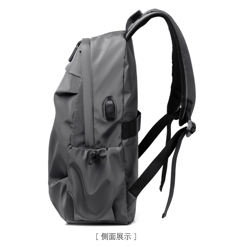 Printed Logo Outdoor Backpack Oxford Cloth Backpack Computer Bag Men's Business Casual Student Schoolbag Travel Bag