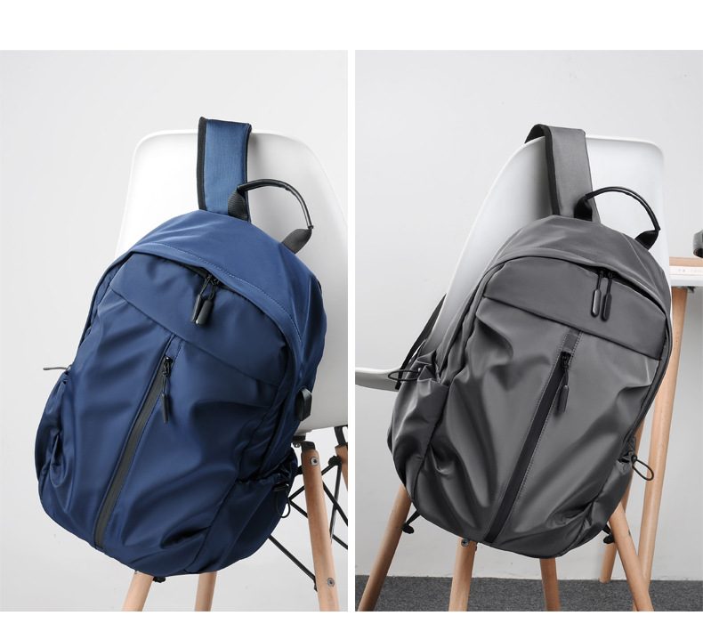 Printed Logo Outdoor Backpack Oxford Cloth Backpack Computer Bag Men's Business Casual Student Schoolbag Travel Bag