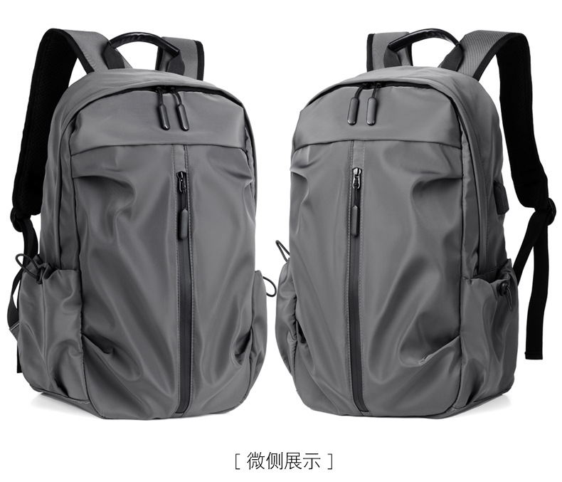 Printed Logo Outdoor Backpack Oxford Cloth Backpack Computer Bag Men's Business Casual Student Schoolbag Travel Bag