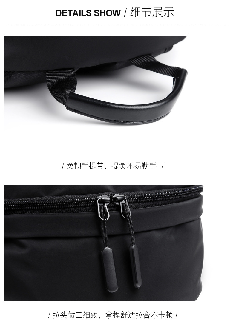 Printed Logo Outdoor Backpack Oxford Cloth Backpack Computer Bag Men's Business Casual Student Schoolbag Travel Bag