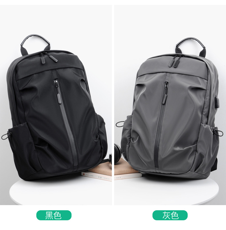 Printed Logo Outdoor Backpack Oxford Cloth Backpack Computer Bag Men's Business Casual Student Schoolbag Travel Bag
