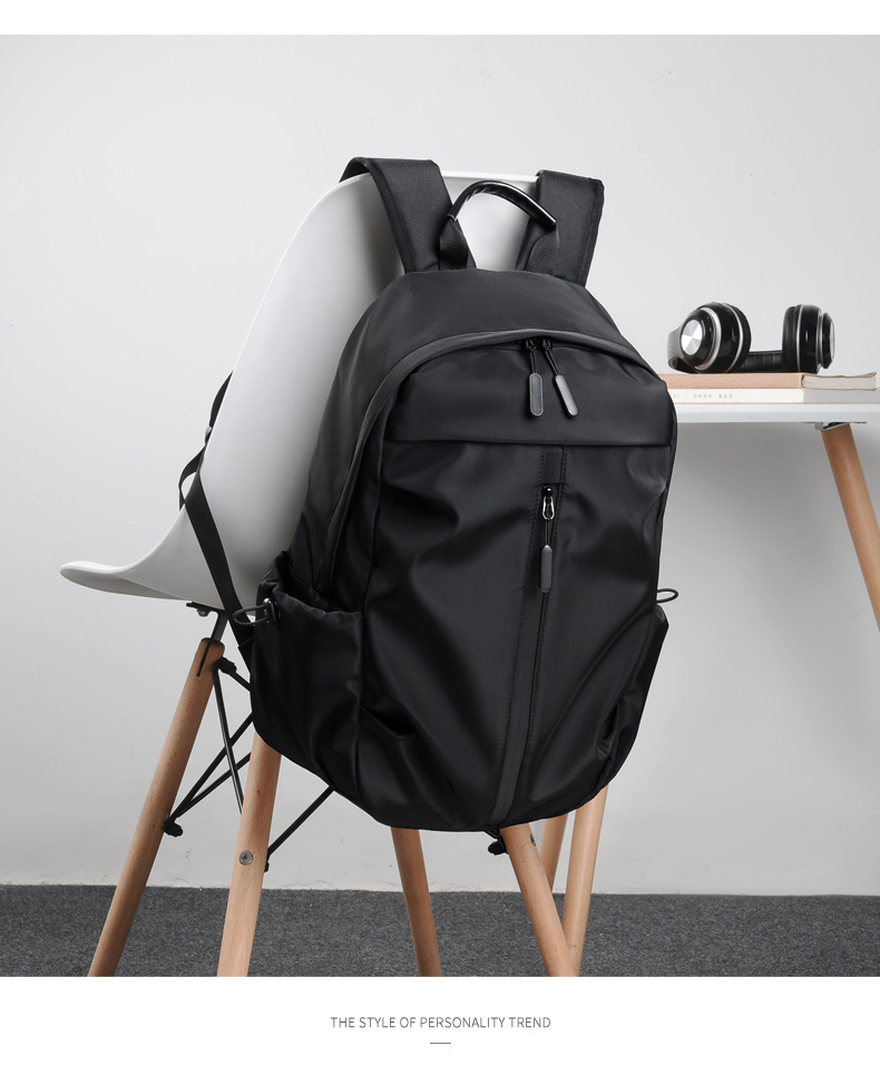 Printed Logo Outdoor Backpack Oxford Cloth Backpack Computer Bag Men's Business Casual Student Schoolbag Travel Bag