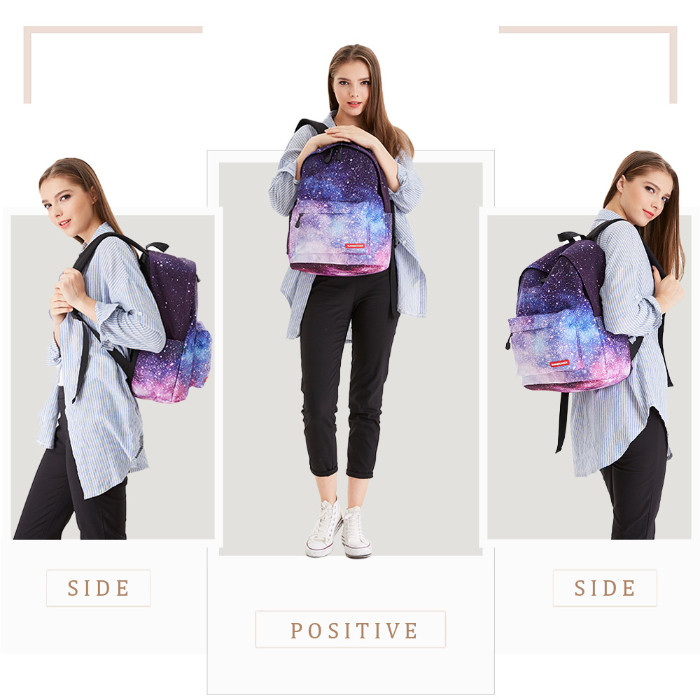 Three-Piece Set 2021 Starry Sky Backpack Student Schoolbag Female Lunch Bag Backpack Amazon Three-Piece Set 2021 Starry Sky Backpack Student Schoolbag Female Lunch Bag Backpack Amazon